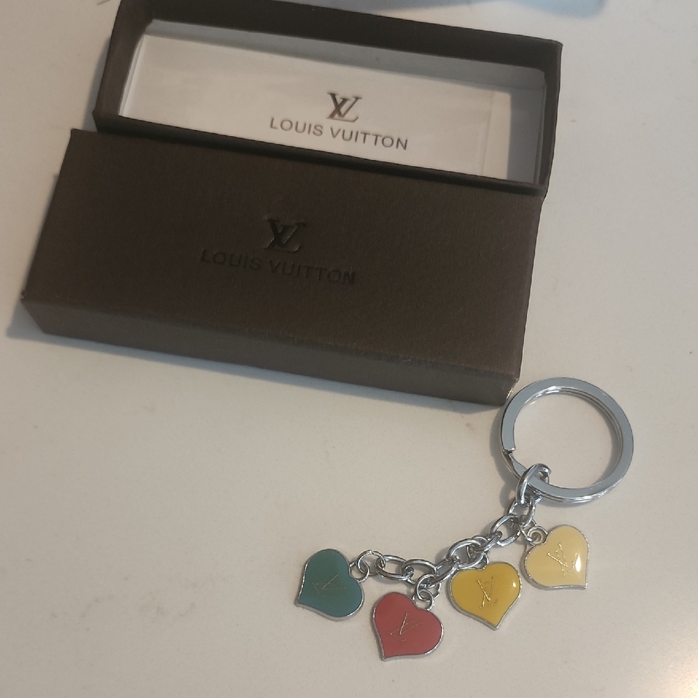 Key Chain Vibrant Green and Red Key Or Decorative For Purse
